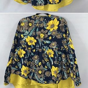 Plus Size Babydoll Layered Blouse